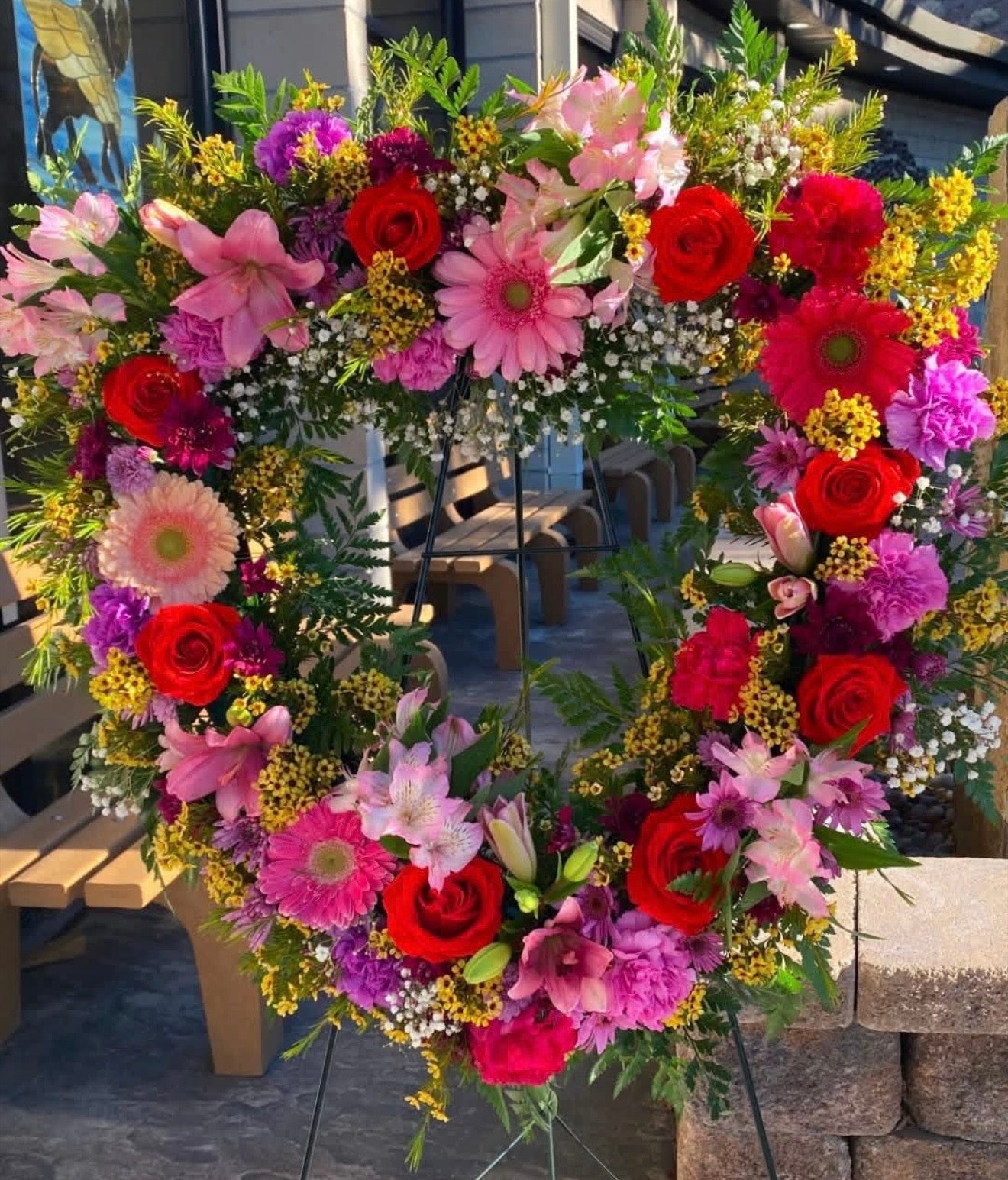 Petals of Peace Heart Wreath