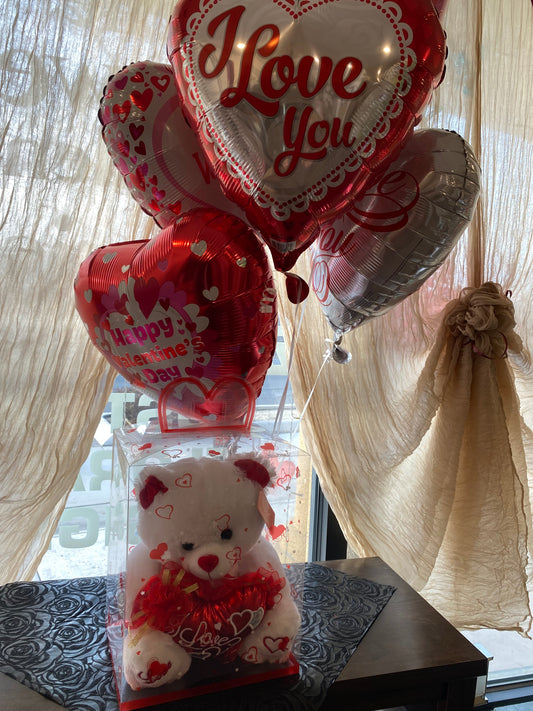 Musical Love Bear With Balloons