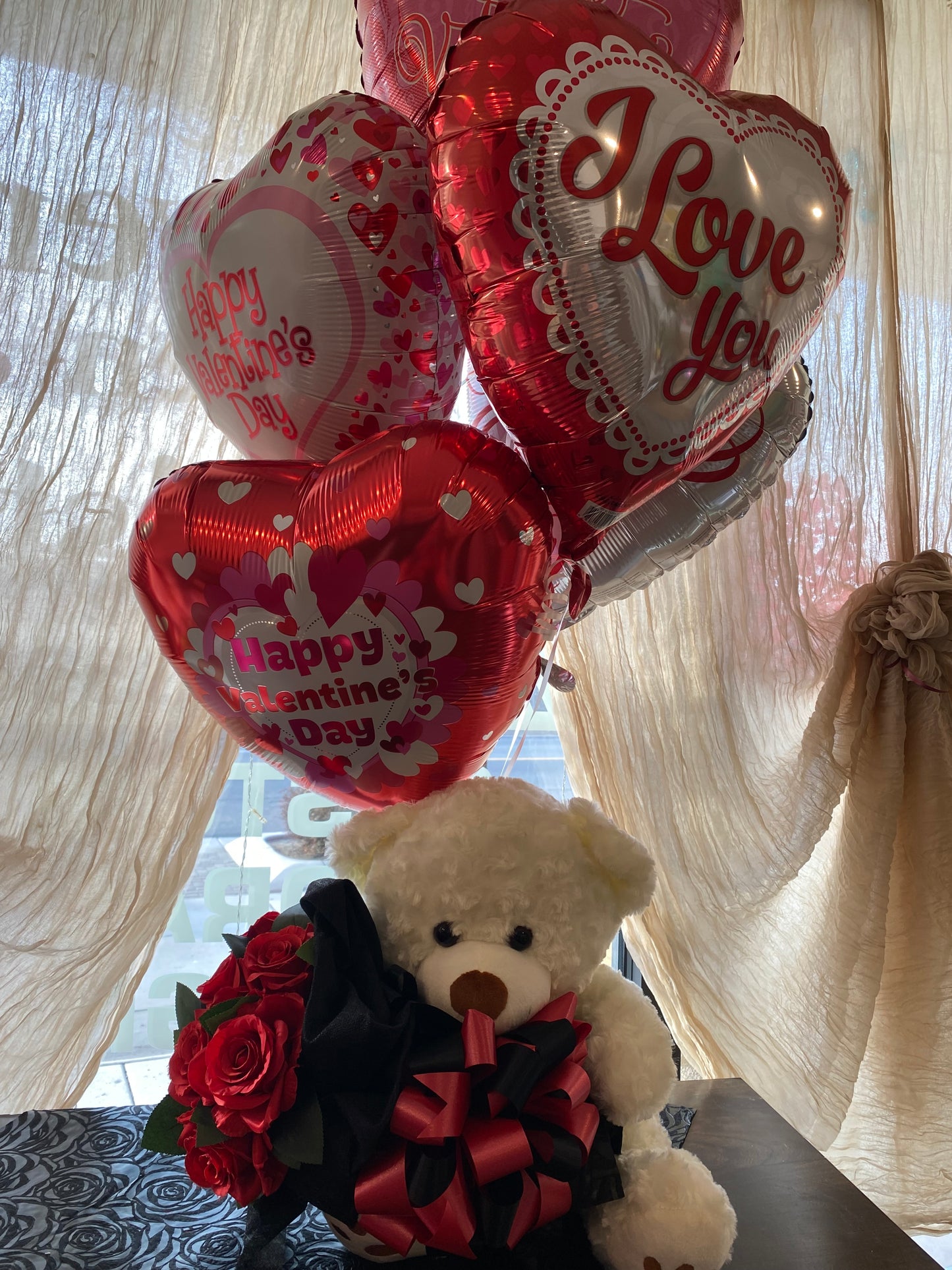 Forever Love Bear With Balloons