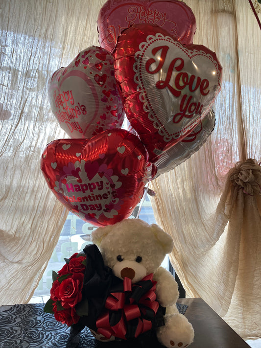 Forever Love Bear With Balloons