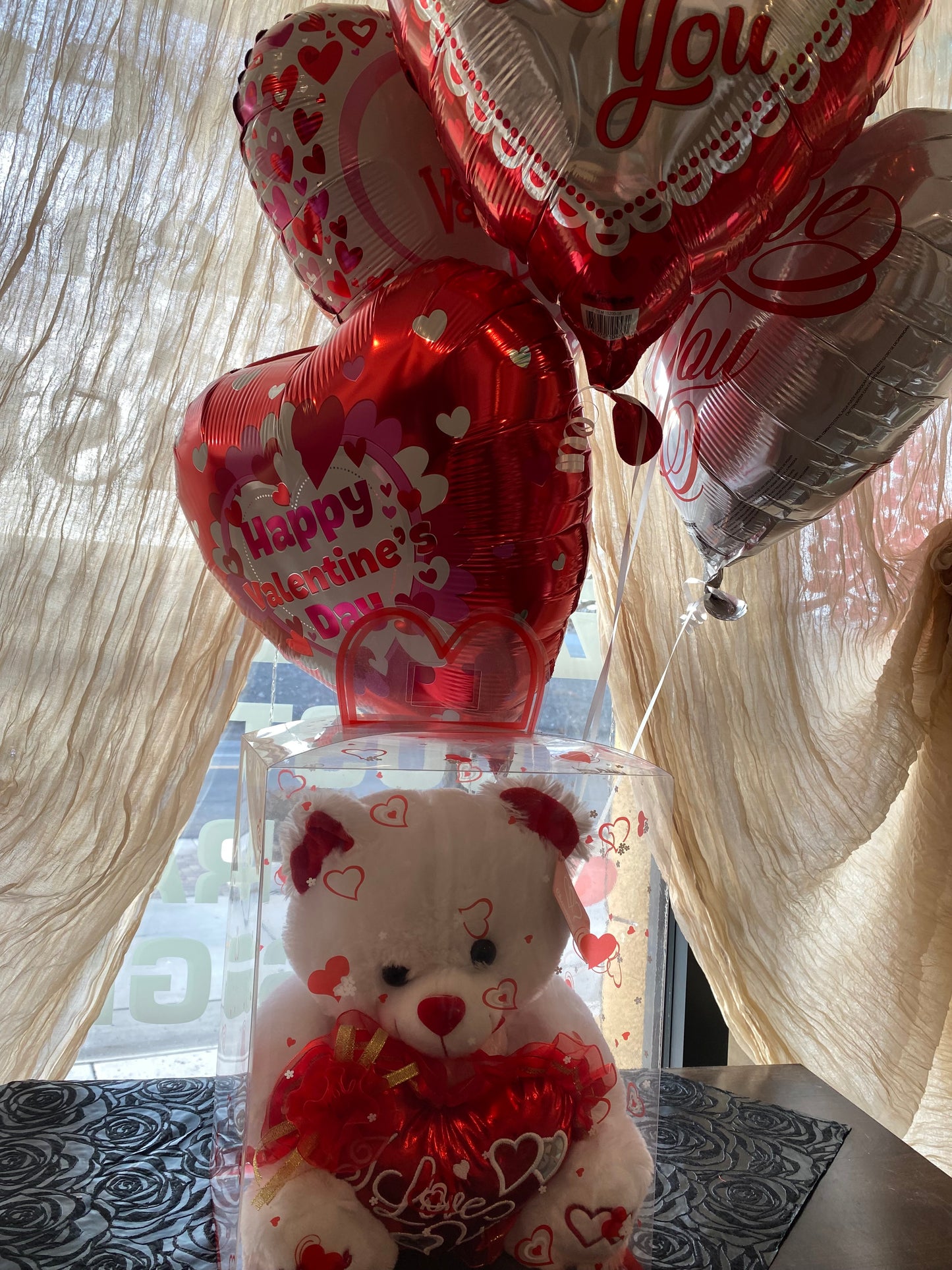 Musical Love Bear With Balloons